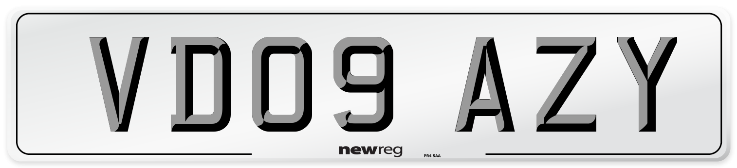 VD09 AZY Number Plate from New Reg